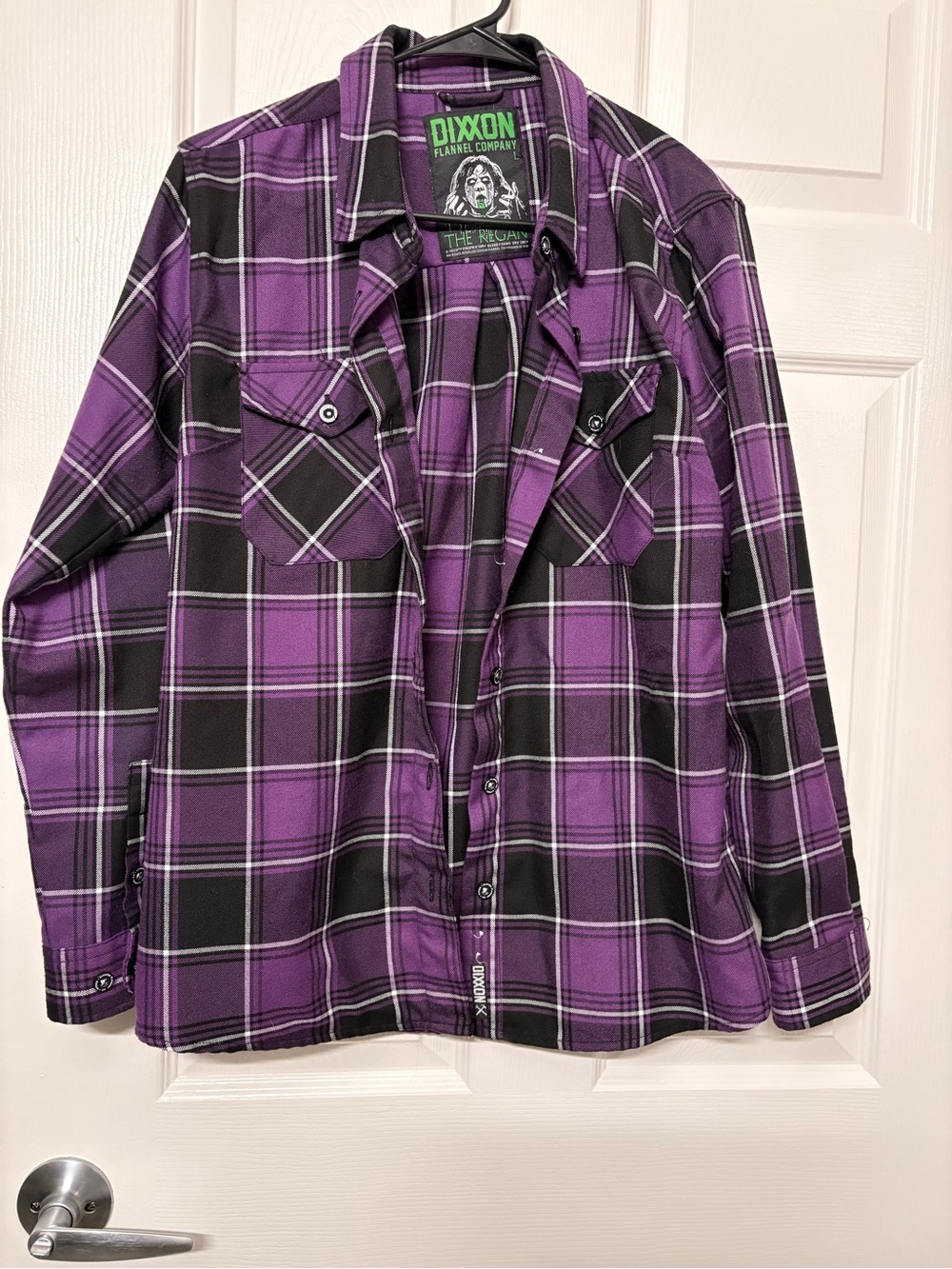 DIXXON Purple and Black Plaid Button-Down Shirt